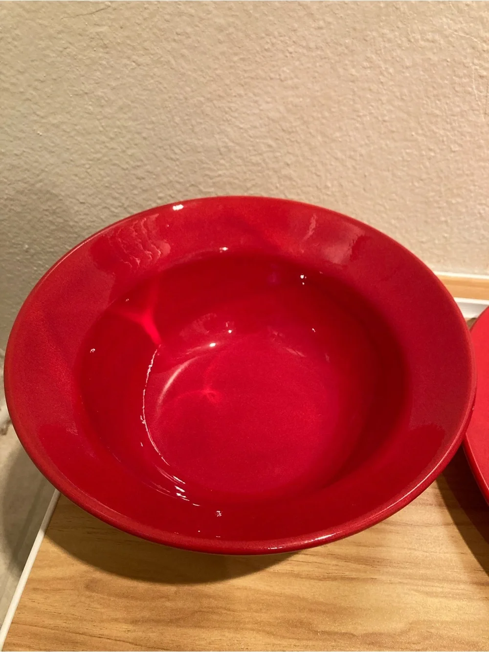 Set Of 2 Pier 1 red 10” serving bowl 13” serving plate platter earthenware dish